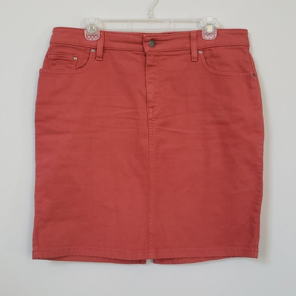 L.L. Bean Skirt Women's 12 Favorite Fit Stretch Denim Mini Western Classic